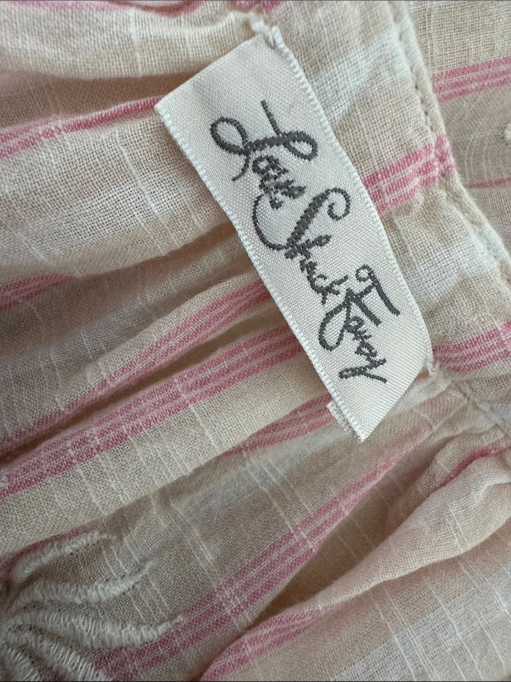 LoveShackFancy Isla Dress Pale Pink Embroidered Midi Pom Pom Tassels Slits Small - Picture 9 of 15